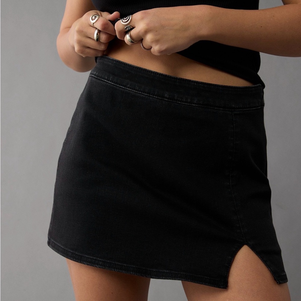 AE Next Level High Waisted Denim Skort NWT